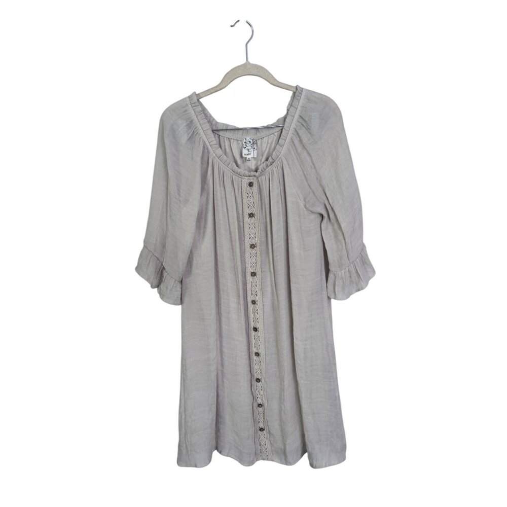 Naif dress‎ size M cottage farm modest lagenlook peasant boho chic coastal fairy